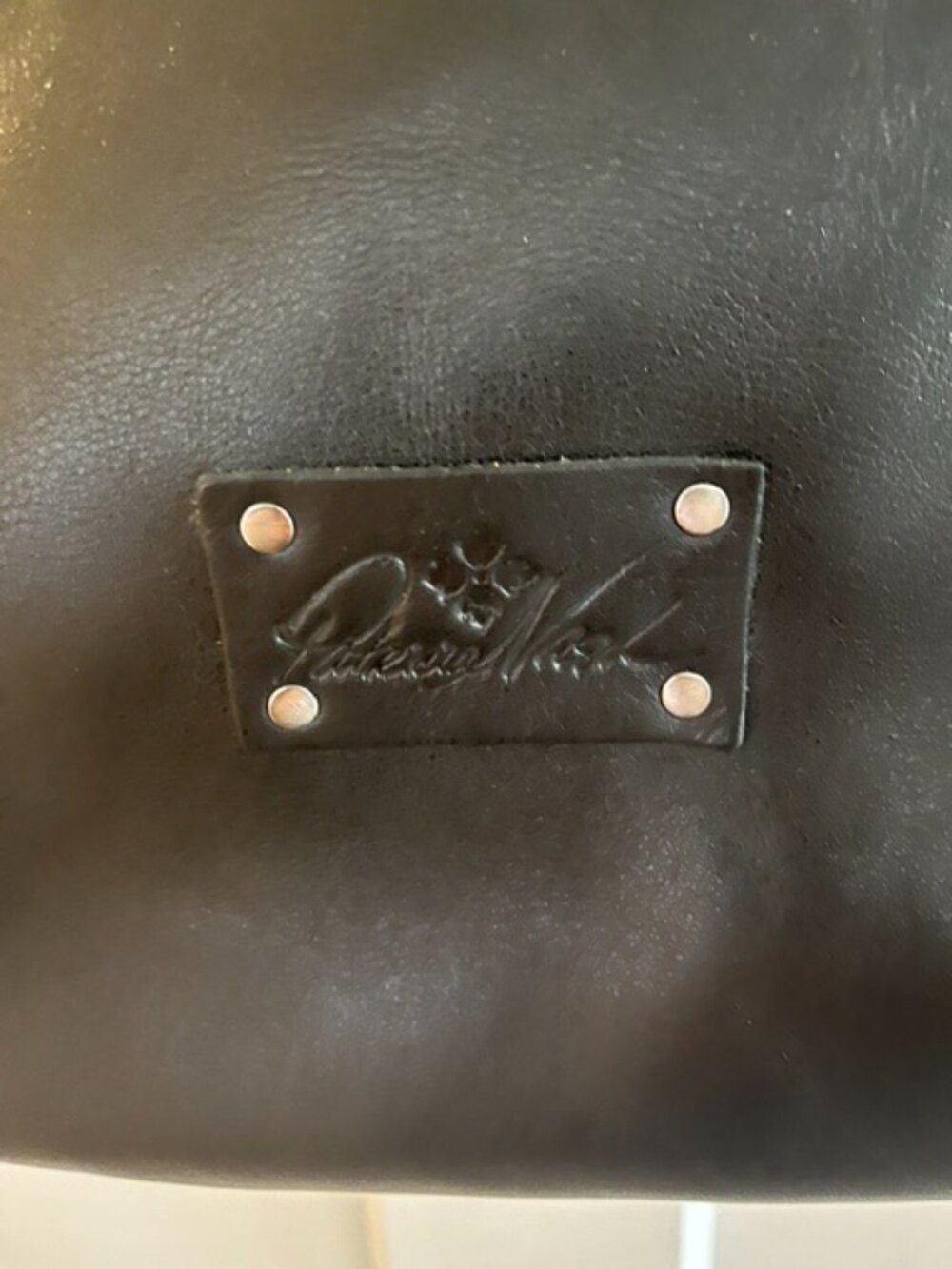 Patricia Nash Benvenuto Large Black Leather Tote Shoulder Bag - Picture 6 of 7